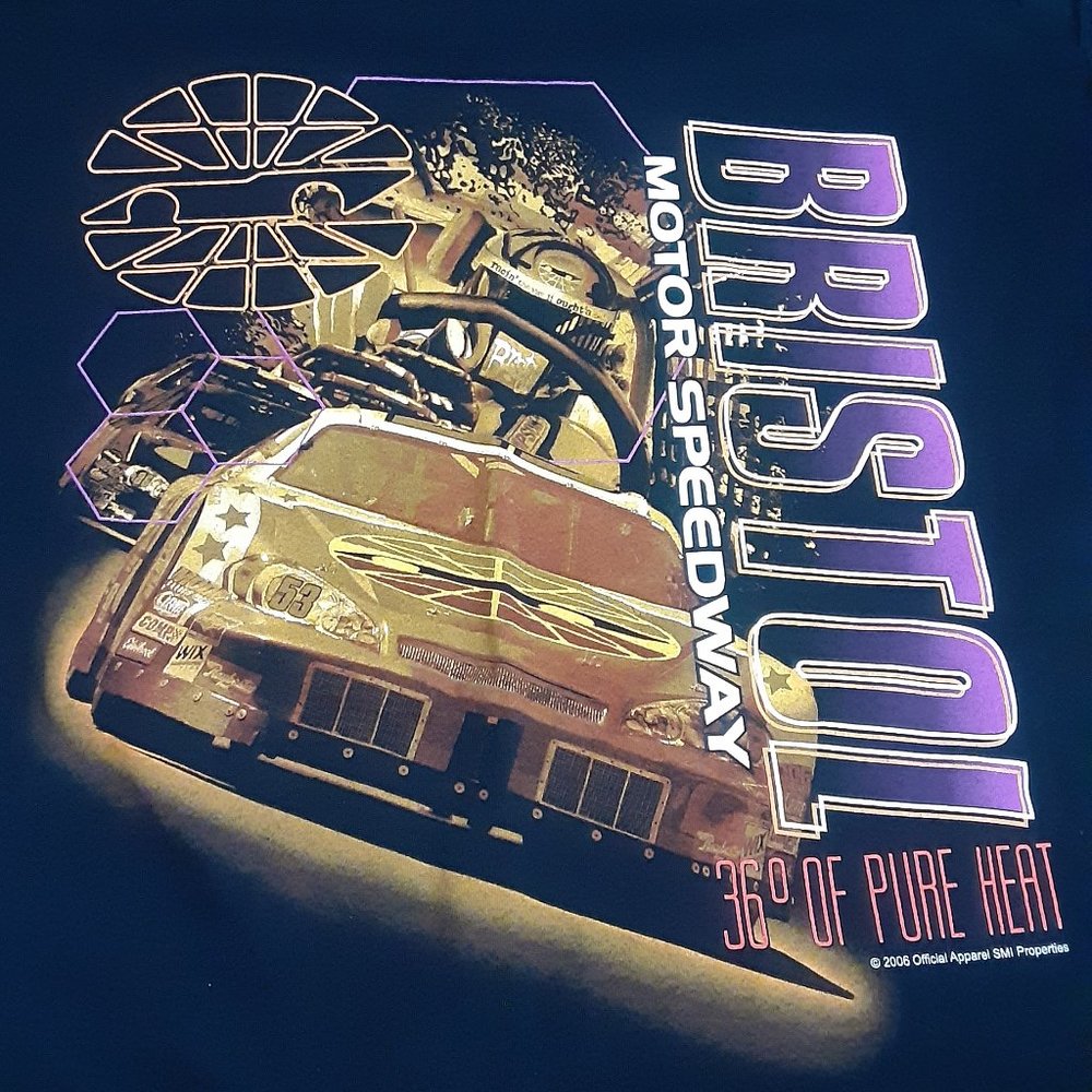 2006 Bristol Motor Speedway Graphic T Shirt Size 2XL Fruit of the Loom